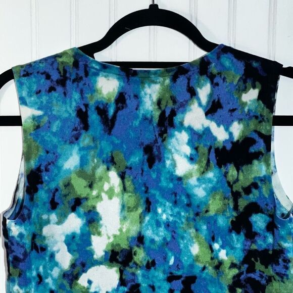 Jones New York Collection Button Up Tank Women Small Multi Color Light Weight - Picture 7 of 8